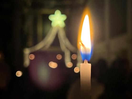 Nahaufnahme einer Stabkerze