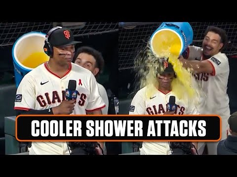 Every San Francisco Giants Cooler Shower Celebration in 2025