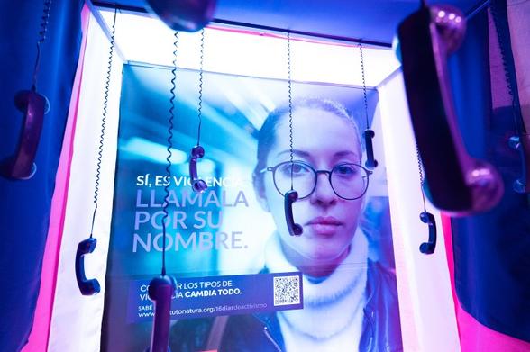 Anuncio de violencia contra la mujer