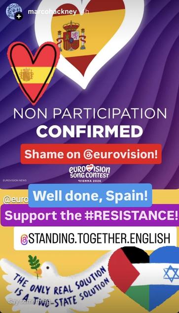 Spain reported to withdraw from Eurovision as Israel is allowed to participate.
