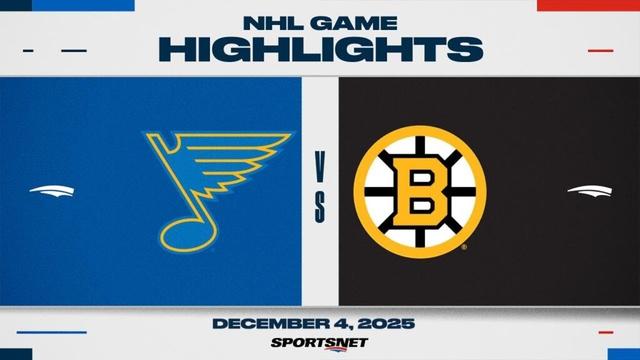 NHL Highlights | Blues vs. Bruins - December 4, 2025
