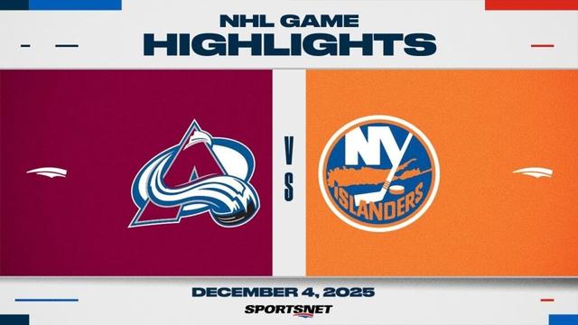 NHL Highlights | Avalanche vs. Islanders - December 4, 2025