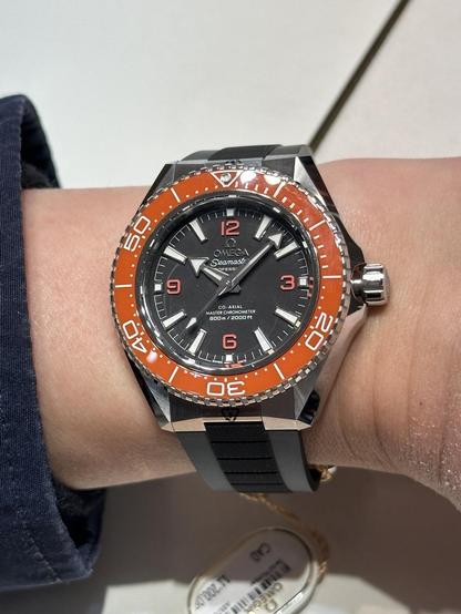 Wrist shot of the orange reference