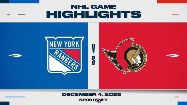 NHL Highlights | Rangers vs. Senators - December 4, 2025