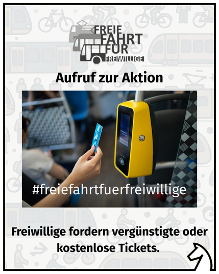Aufruf zur Aktion: #freiefahrtfuerfreiwillige