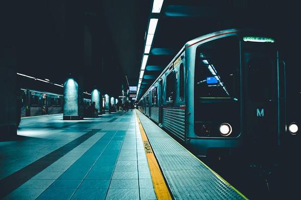 train in tunnel close-up photo