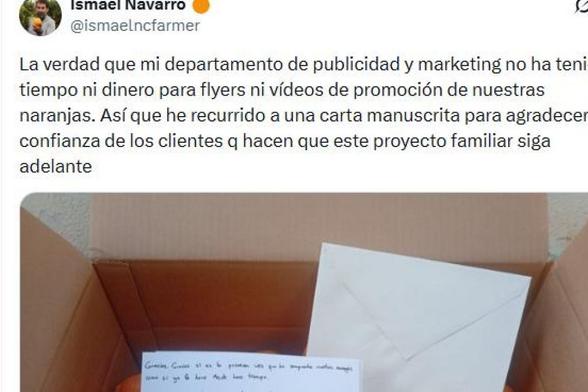 El tuit de Ismael Navarro. (Twitter)