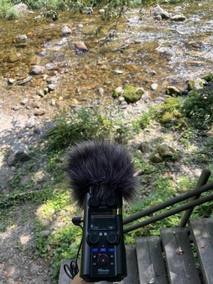Image of water sounds being recorded