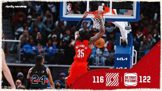 Portland Trail Blazers at Detroit Pistons Highlights | December 5th, 2025