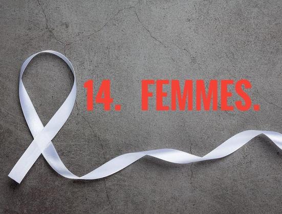 Ruban blanc.
14.
Femmes.