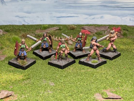 6 female warrior minis