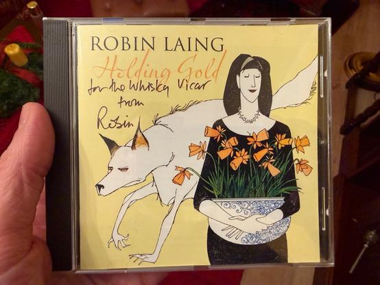 Cover seines Albums "Holding Gold" mit persönlicher Widmung.