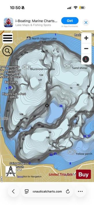 Where to ice fish on Higgins lake (MI) this winter