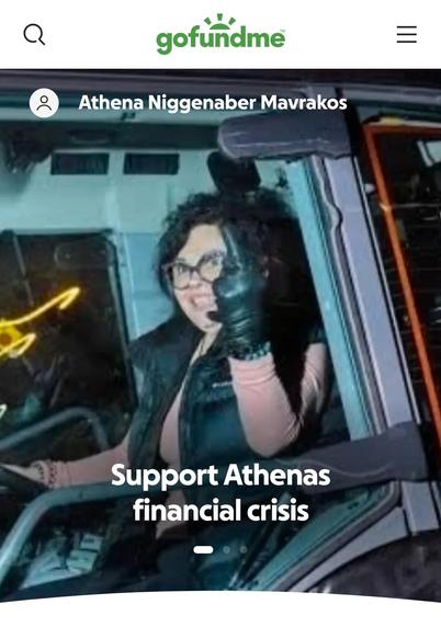 Proudly using the photograph of her flipping the bird at the protesters she's driving through.