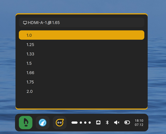 Scale Dialog for niri
