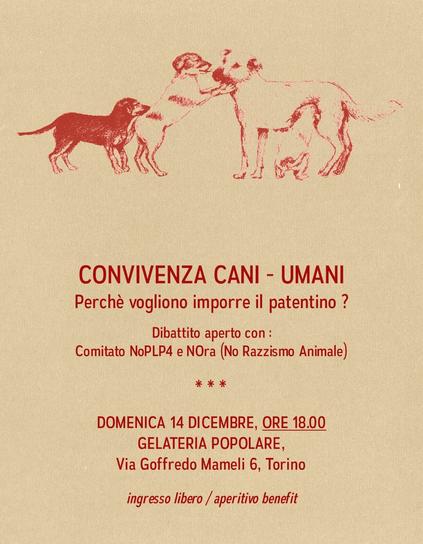 CONVIVENZA CANI-UMANI: DIBATTITO APERTO CON COMITATO NO PLP4 E NORA (no razzismo animale)