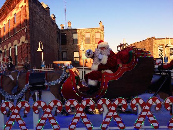 iPhone 5s photo by Chicago artist Jenny Lam of Santa Claus on the annual CTA Holiday Train in Wicker Park in 2017