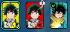 Deku, Full Bullet Deku, And OFA Deku who has a different portrait than the other Dekus