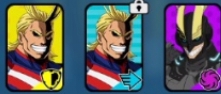All Might, Gatling All Might, and Armored All Might who has a different portrait than the other All Mights