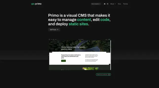 Primo is a visual CMS that makes it a blast to build pages, manage content, and edit code - one block at a time.
