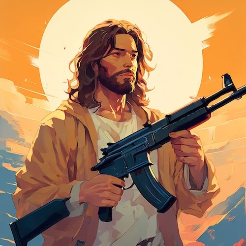 Jesus with an AK47