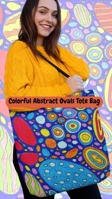 A slide from my latest You Tube video. 

Presents a female model carrying a Tote Bag featuring the design -  ‘Colorful Abstract Ovals’.

Introducing some of  the’ Abstract Colourful Floral Garden’,  ‘Colorful Abstract Ovals’, ‘Abstract Swirling Earth Tones’ and  ‘Abstract Colorful Garden’ collection.

Great for adding some doodle inspired abstract inspiration to life. 

Mockups created in Placeit.net for inspiration only with accurate design placement on products in my online stores. 

Click links on Channel Bio to discover more in these  stores. 

https://catriona-roberts.pixels.com/

I combined all elements to create this video ( including AI Background Remover, layering, text and animation options) using the video editor in canva.com 

Music from You Tube Library.

Click links on the main post to view the video.