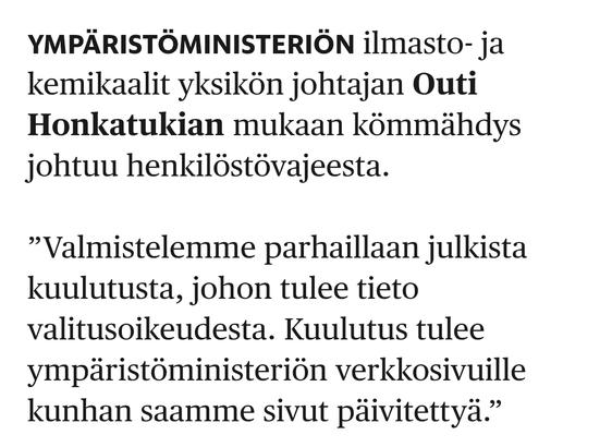 Hallitus ei noudattanut lakia.