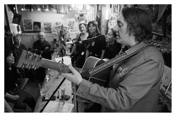 John Blek in the foreground and Woolf lined up beyond ending their live sets. 

Always a full house.