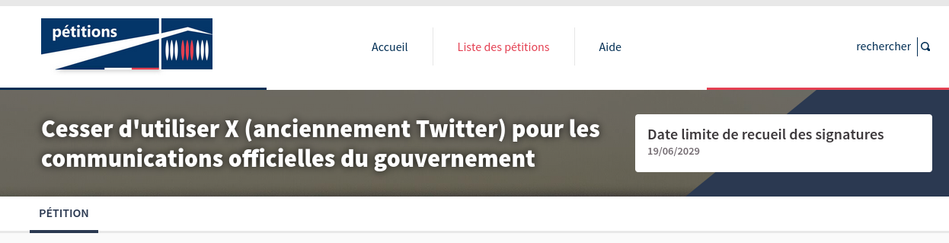 Cesser d'utiliser X (anciennement Twitter) pour les communications officielles du gouvernement
