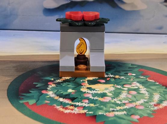 A picture of a LEGO fireplace