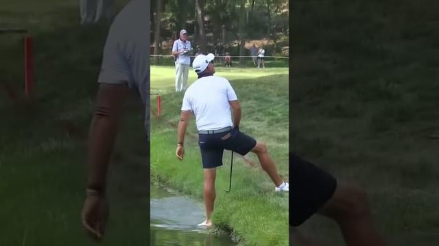 Phil Mickelson Hits From Water 💦