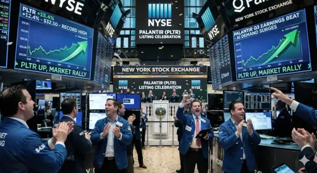 generata AI titolo Palantir quotato a wall street