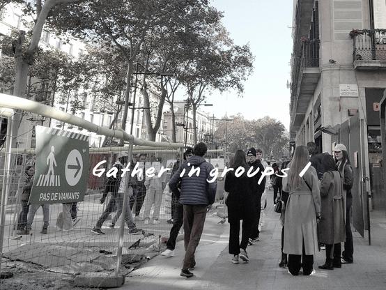 Barcelona street photography made with the GNU Image Manipulation Program + G'Mic filters.