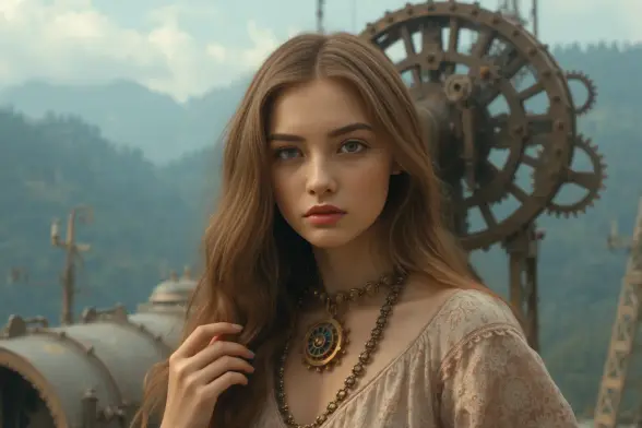 Prompt: young woman, beautiful face, standing, great body, gorgeous figure, long legs, pretty eyes, long hair, learns Dream (Block Language) programming language, beautiful background, magnificent scenery, Francisco Infante style, HD, sharp focus, stunningly beautiful, steampunk style, antique, mechanical, brass and copper tones, gears, intricate, detailed
Negative prompt: deformed, glitch, noisy, low contrast, anime, photorealistic, extra eyes, bad eyes, ugly eyes, imperfect eyes, deformed pupils, deformed iris, cross-eyed, poorly drawn face, bad face, fused face, ugly face, worst face, unrealistic skin texture, out of frame, poorly drawn hands, cloned face, double face, blurry, bad quality
Text model: qwen2.5
Image model: MoxieFlux1DS