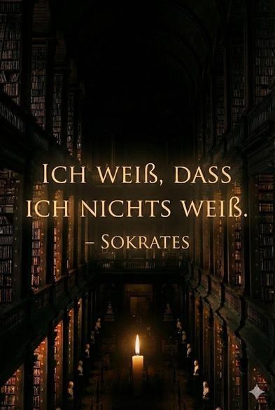 Zitat:
„Ich weiß, dass ich nichts weiß.“ – Sokrates