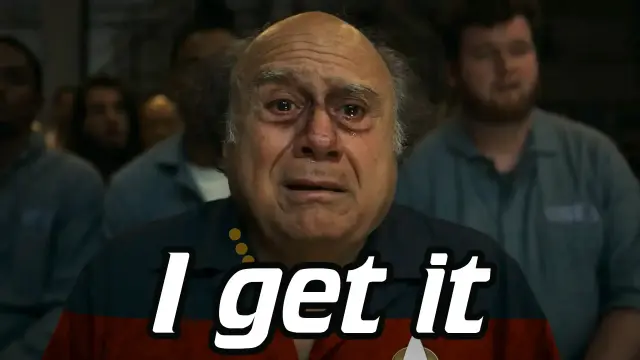 Frank Reynolds dressed as Captain Picard, saying "I get it"