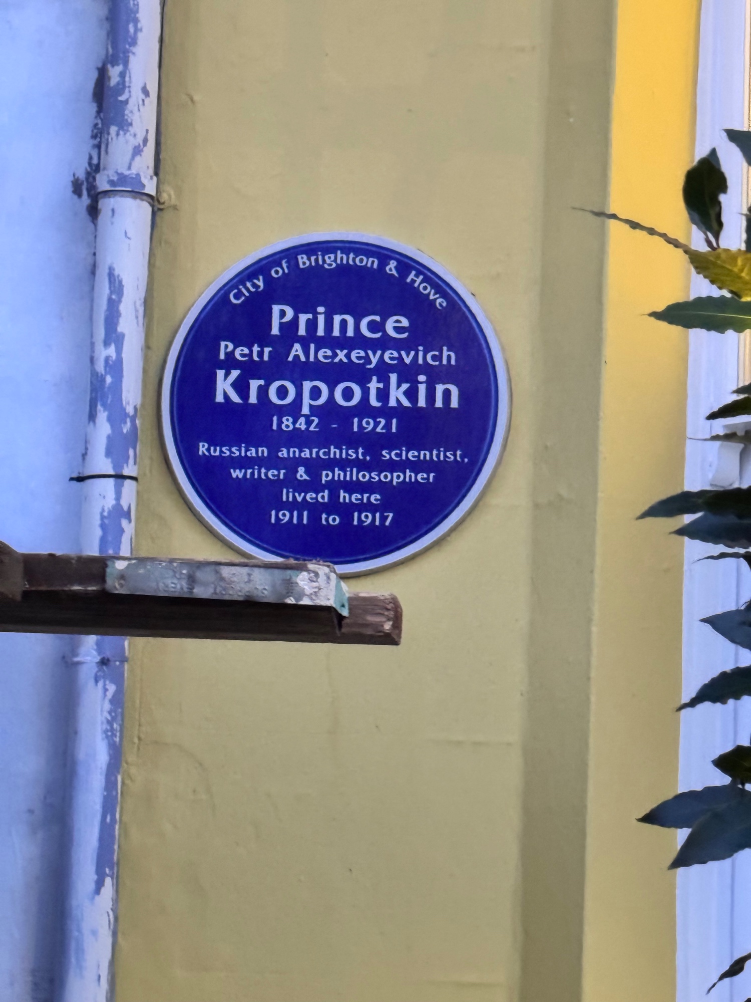 The blue plaque
