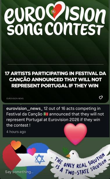 btselem posts + eurovision news