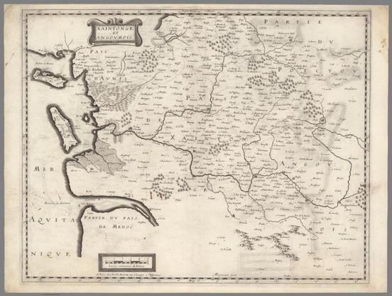 A 1650 map of France from the website linked in the post.