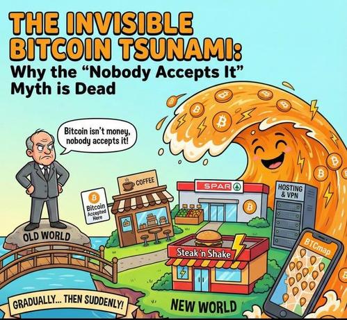 The Invisible Tsunami: Why the "Bitcoin Isn't Money" Narrative is Dead Wrong. While skeptics dismiss it, a massive, invisible payment infrastructure is being built right under our noses—here is the undeniable proof that Bitcoin is already working as money.