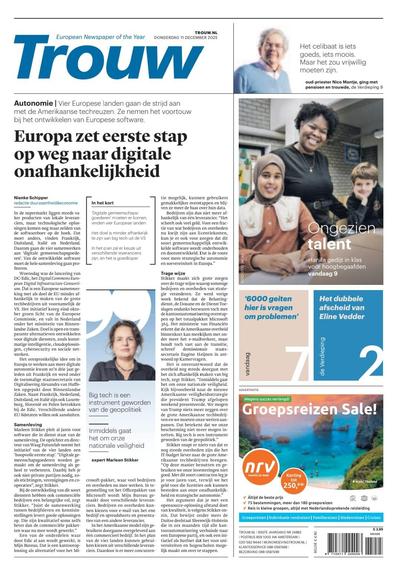 Article in Dutch newspaper Trouw about the launch the EDIC
