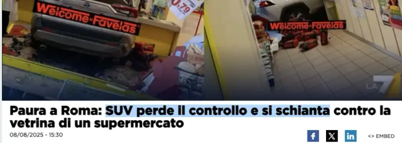 Il mistero delle auto guidate da nessuno che fanno incidenti in tutta Italia [*Come i giornali e i giornalisti raccontano gli scontri stradali*, antologia di titoli e articoli]