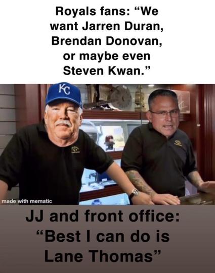 I know, I know, it’s probably not going to be our only move but it’s fitting.