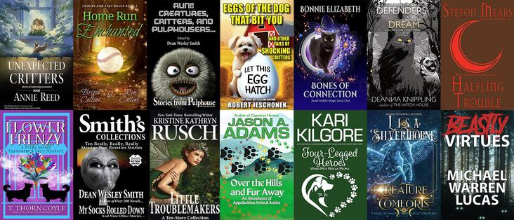 Covers of the 14 books in the Wee Beasties Storybundle