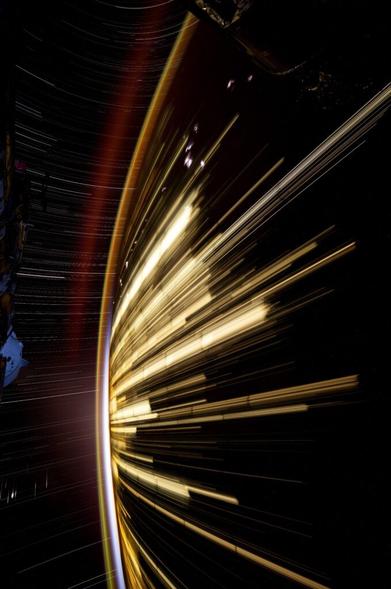 [OC] Star trails from the International Space Station