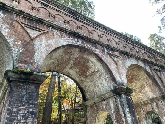 The old aqueduct, part of the canal I mentioned, contrasts with the rest of the temple complex