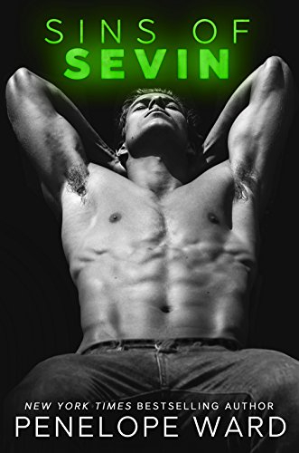 The cover of the book Sins of Sevin by Penelope Ward.

From a New York Times bestselling author.

This cover shows Sevin, the male protagonist, sitting with a bare upper body against a black background.