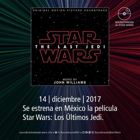 Portada del soundtrack de The Last Jedi. / The Last Jedi soundtrack cover.