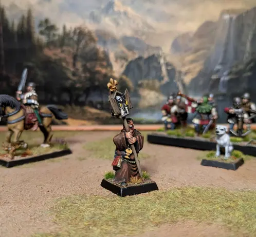 El monje mirando a la derecha