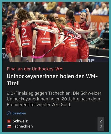 Screenshot des Beitrags auf SRF